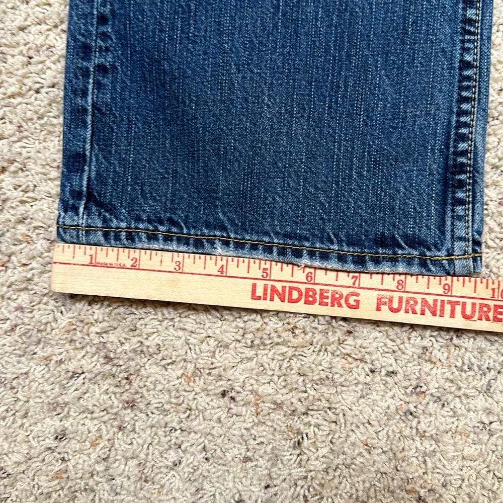 Good used condition American eagle factory distressed bootcut jeans. - Picture 6 of 11